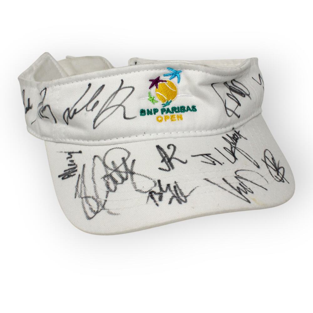 BNP PARIBAS OPEN Tennis Visor Autographed IndianWells California